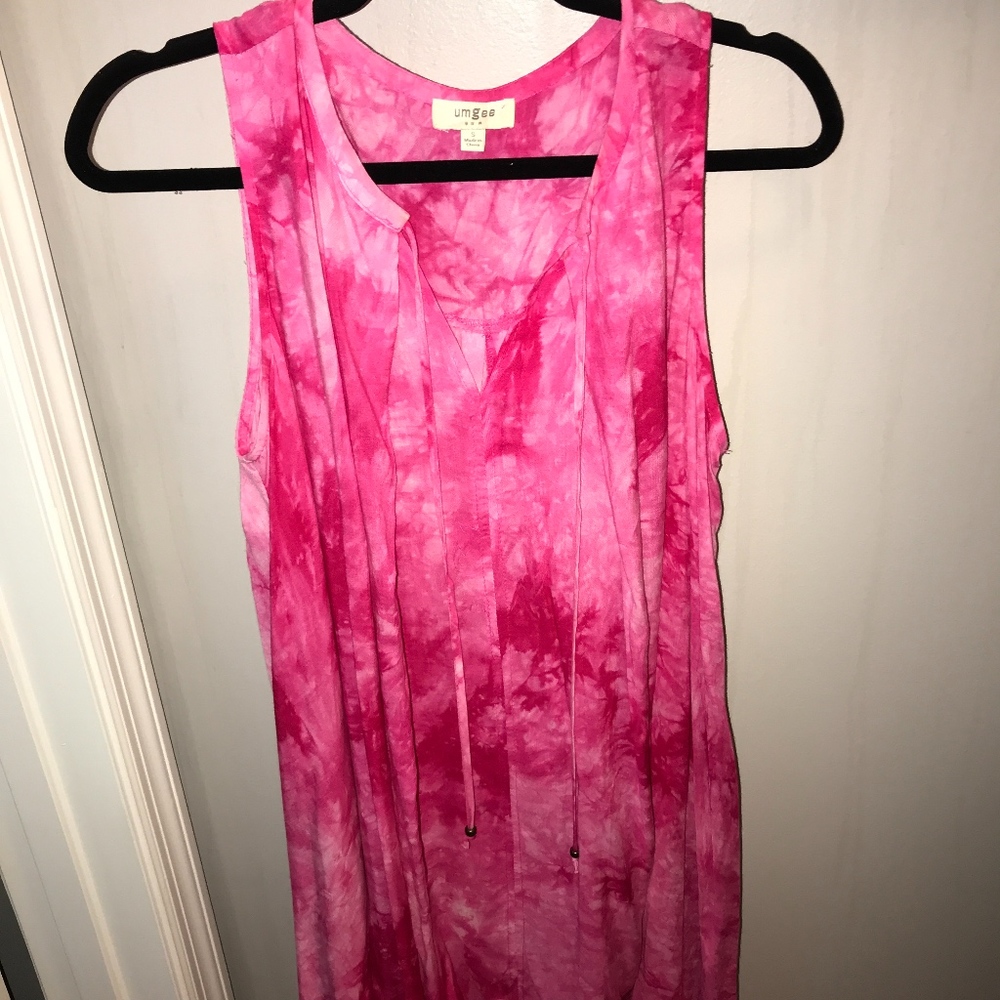 tie dye pink dress